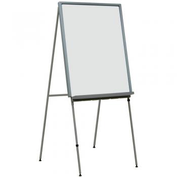 This dry erase whiteboard stand is lightweight for portability.