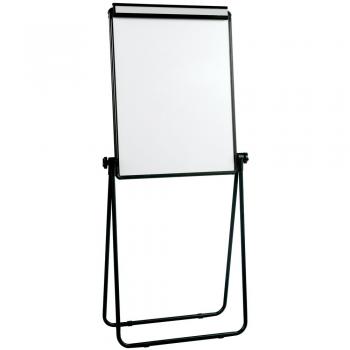 The magnetic dry erase whiteboard is double sided and is fully height adjustable. 