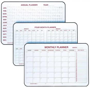 This four month dry erase calendar Is ideal for the office sett. Available in several sizes, this calender allows you to keep everything on schedule.