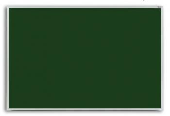 This green hanging chalkboard is framed in high quality anodized aluminum with a full length accessory tray.