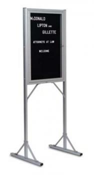 The pedestal bulletin board has a tempered glass door that locks with a tumbler lock to ensure that messages remain intact. Because it is freestanding, the pedestal bulletin board is easy to move from place to please around your school or office building.