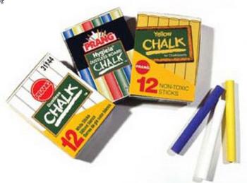 This chalk is available in white, yellow and assorted colors.