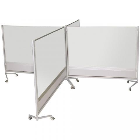 Mobile Reversible Free Standing Magnetic Dry Erase Whiteboard 48 x 72