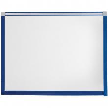 The plastic frames on these heavy duty magnetic dry erase whiteboards come in a variety of colors.