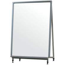 The height adjustable easel that the dry erase whiteboard sits on is perfect for a free standing display or a tabletop presentation.