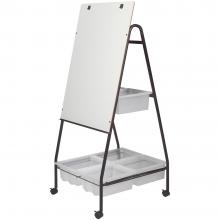The sturdy steel frame and melamine white board are durable in a classroom environment.