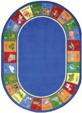 An oval shaped animal area rugs for kids.
