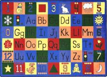 A rectangle shaped ABC rug for the classroom.