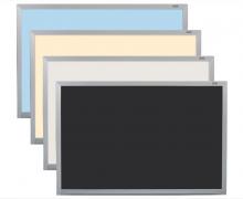Whiteboard Dry Erase Boards shown in Blue, Yellow, Silver, and Black