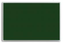This green hanging chalkboard is framed in high quality anodized aluminum with a full length accessory tray.