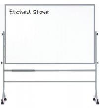 The combination whiteboard and corkboard is shown with the whiteboard panel forward.