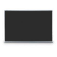 A black small classroom chalkboard in an aluminum frame for a smaller classroom or office.