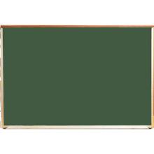 An economy wood chalkboard with green surface.