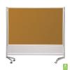A Projection Whiteboard And Tackboard Room Divider is displayed with a natural cork tackboard surface.