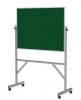 A green rolling chalkboard is displayed with an aluminum easel style frame.