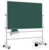 A Green, Rolling Double Sided chalkboard for classroom.